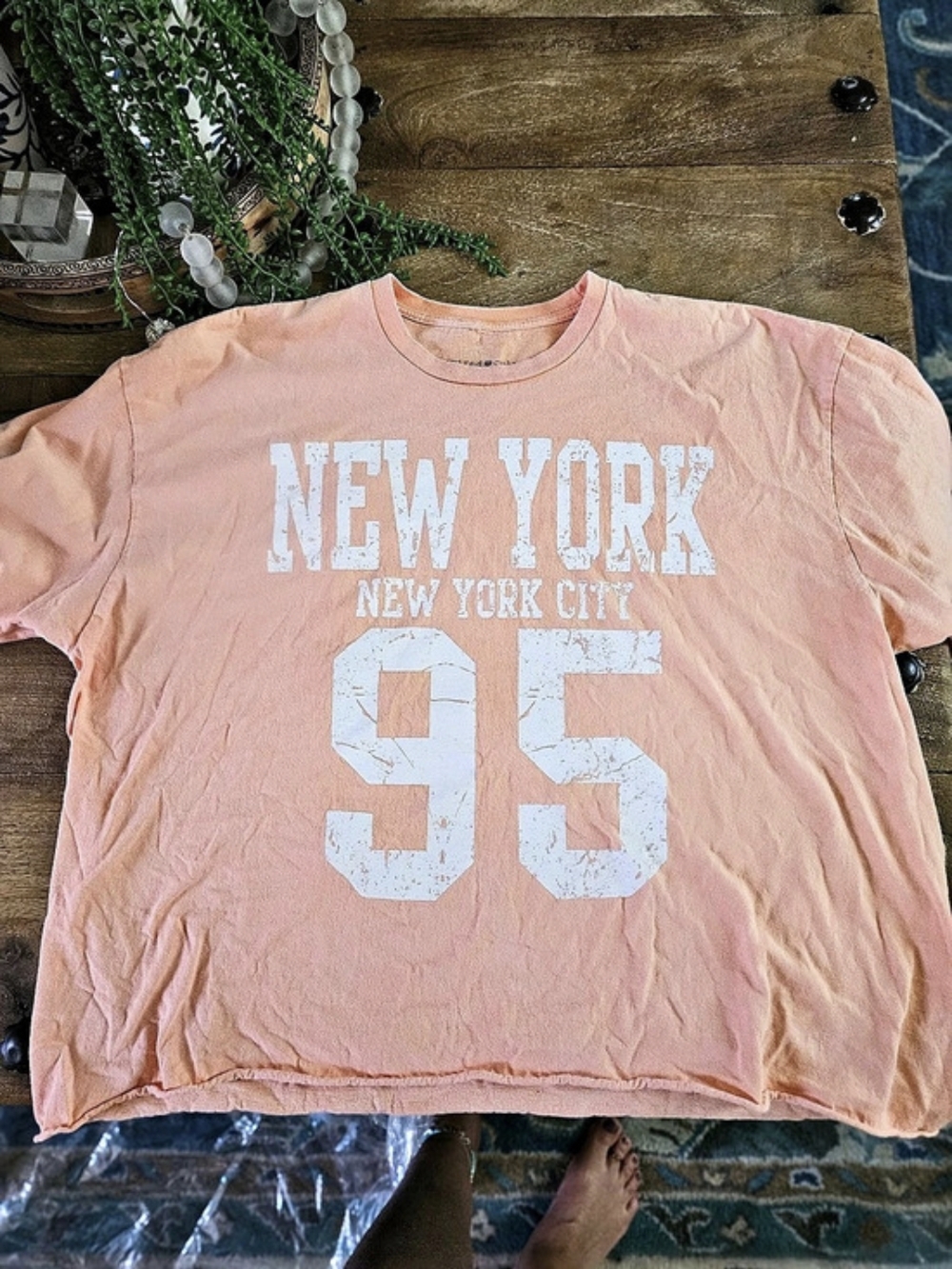 Inspired Culture Graphic New York 95 Tee Pink & White XL
